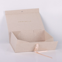 Boîte à souvenirs en lin personnalisée, boîte cadeau pliante magnétique recouverte de tissu de luxe avec fenêtre pour album de souvenirs, boîte de rangement pour bijoux