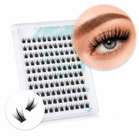 Personnalisation de cils pressés, Cils en grappe DIY avec logo personnalisé en gros, Fournisseur de cils pré-enduits sans colle auto-adhésifs