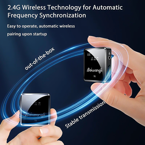 Micrófono Lavalier inalámbrico Ligero Grabación de sonido 3D Micrófono inalámbrico para iPhone Cámaras <span class=keywords><strong>Android</strong></span> Grabar Vlogs Transmisión en vivo - Product Image 5