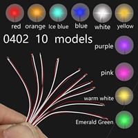 Mini-lampe LED SMD 3V 2,4g multi-échelles HO/N 0402 pour modélisme et décoration DIY