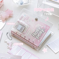 Nouveau carnet à anneaux mignon avec couverture en PU motif chien Kawaii, carnet à feuilles mobiles pour étudiants, journaux et notes