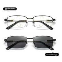 Monture de lunettes en titane pour hommes, verres progressifs, ultra-légers, anti-lumière bleue, pour usage quotidien et professionnel