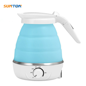 SUNTON best selling household office travel 0.6L portable silicone foldable <b>kettle</b> for tea coffee - Product Image 3