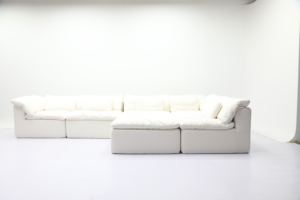 新しいデザインクラウドChaiseモジュラーラウンジコーナー断面ソファセットL字型圧縮生地チェスターフィールドアパート用スポンジ - Product Image 2