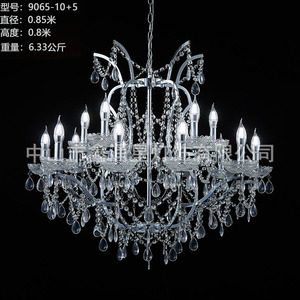 European Style Crystal Chandelier Multi Head LED Lighting For <b>Wedding</b> Dining Room <b>Ceiling</b> <b>Decoration</b> - Product Image 3