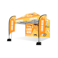 Tente pliante promotionnelle 3x4,5m avec logo personnalisé, stable, imperméable, grande tente de réception pour événements et expositions en extérieur