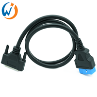 Cable Profesional Personalizado de Alta Calidad Universal OBD2 Macho de 16 Pines OBD II a DB25 DSUB Hembra de 25 Pines para Diagnóstico de Automóviles