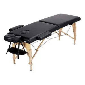 Light Portable Folding Wood Durable Adjustable Chiropractic Stretcher Massage Bed Massage Table