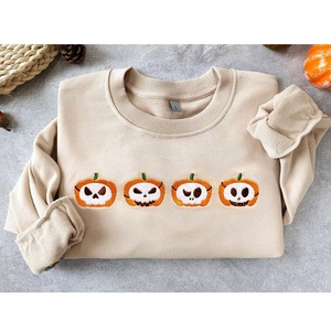 <span class=keywords><strong>Felpa</strong></span> di Halloween <span class=keywords><strong>Jack</strong></span>-O-Lantern di zucca ricamata stagione spettrale - Product Image 3