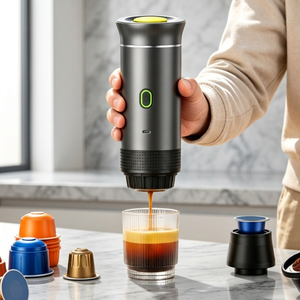 Cafetera Portátil de Cápsulas al por Mayor, Calentamiento Rápido, Automática, a Batería, para Viajes y Camping al Aire Libre, OEM - Product Image 1