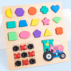 Nouveau jeu de construction en bois Weixuan, blocs de puzzle, plateau de jeu éducatif pour enfants de 5 à 7 ans, moins de 50 pièces, vente en gros - Product Image 4