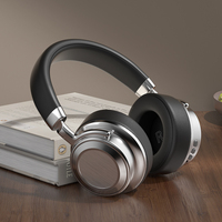 Headset Nirkabel Retro Metal Over-Ear dengan Driver Dinamis, Tahan Air IPX4, Daya Tahan Baterai Ultra Lama, Siap untuk Gaming dan Olahraga, Tampilan Stylish