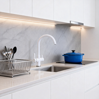 Mélangeur d'évier de cuisine à cinq voies avec robinet à bec en laiton pour systèmes de filtration ou de purification Robinet d'eau scintillante 5 en 1