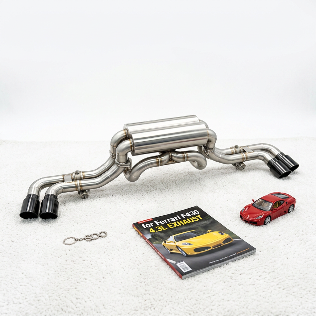 VantaFlow F1 Sound Performance Exhaust Pipes for Ferrari F430 4.3L 2005-2009 Stainless Steel Catback Muffler with Vacuum Valve Control