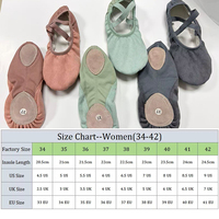 Zapatillas de Ballet Profesionales de Lona con Parches de Gamuza, Zapatos de Bailarina con Suela Dividida Suave para Mujer, Zapatos para Práctica de Danza