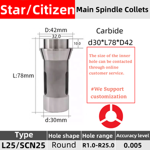 Star SCN25 157E TF30/63 3733E 40.006 451.001 T34/B227 CD25 Headstock Collet Swiss Type Chuck High Precision Carbide <strong>Guide</strong> <strong>Bush</strong> - Product Image 2