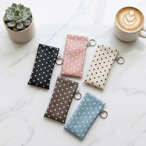 Travel Portable Sunglasses <b>Case</b> PU Leather Eyeglasses Pouch Soft <b>Glasses</b> Bag with Cleaning Cloth Automatic Closure - Product Image 2