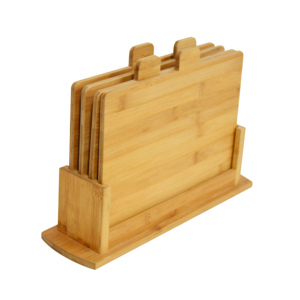Bamboo Chopping Board Bamboo Chopping Board Wood All Natural Wood Set Of 4 Bamboo Chopping Cutting Board With Stand For Bread Meat Chicken And Fish
