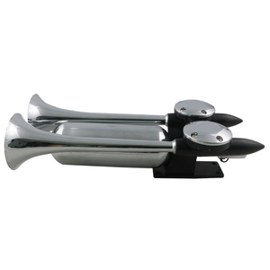 ชุดแตร<span class=keywords><strong>ลม</strong></span>เดี่ยว 12V/24V 110-120dB <span class=keywords><strong>แตร</strong></span>ไฟฟ้าโครเมียม/สแตนเลสสำหรับรถบรรทุก เรือ <span class=keywords><strong>รถ</strong></span>ไฟ และเรือเดินทะเล - Product Image 2