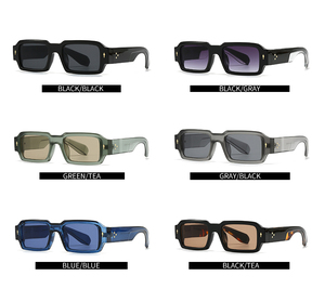 MS CP6080 Lunettes de fête carrées Rectangle rétro Hommes Montures PC Lunettes de soleil pour femmes Toutes formes de visage Logo personnalisé <span class=keywords><strong>Film</strong></span> Star Lunettes de soleil - Product Image 3