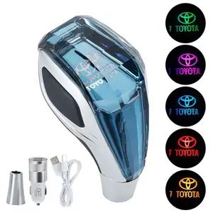 For Toyota Mazda Mitsubishi Car Modified LED Automatic Crystal Gear Head Luminous Gear Head Shift Knob Stick Shift Knob