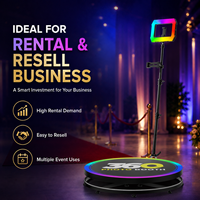 Plateforme de cabine photo 360 en métal à prix abordable, machine de cabine photo 360 de 80 cm, cabine vidéo 360 pour événements professionnels