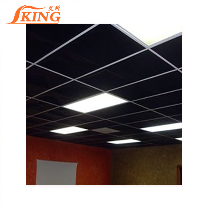 ISOKING 120Kg/m3 fiberglass ceiling tile with black tissue for roof decor