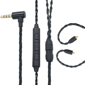8 Strand Braided Mmcx Headphone <b>Cable</b> 3.5Mm Audio With Three Button Control For Shure Se846 Se315 Ue900 - Product Image 5