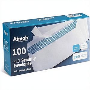 Aimoh # 10 Sobres <span class=keywords><strong>de</strong></span> <span class=keywords><strong>Correo</strong></span> Autoadhesivos <span class=keywords><strong>de</strong></span> Seguridad con Tinte <span class=keywords><strong>de</strong></span> Seguridad, Reciclados, 4x9 Pulgadas, Sin Ventana, Paquete <span class=keywords><strong>de</strong></span> 100, Blancos, 24LB (34100) - Product Image 1