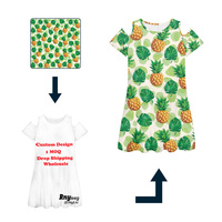 Print-on-Demand Blanko-Druck Damenkleider Lässiges Maßgeschneidertes Schulterfreies Midi-Kleid Party Damen Midi-Swing-Kleid