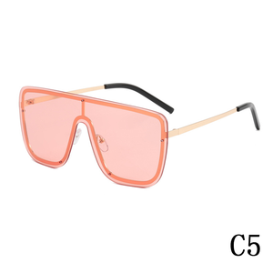 Lunettes de <span class=keywords><strong>soleil</strong></span> tendance pour couple, monture large, style unique, tendance des influenceurs, pour homme et femme - Product Image 6