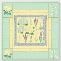 Tapis de mahjong américain de luxe à motif pied-de-poule, tapis de mahjong personnalisé à motif floral bleu, nappe de 33 pouces, livraison DDP aux États-Unis
