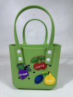 Sac de plage fourre-tout en EVA grande capacité personnalisable, fermeture ouverte, motif floral, étanche, pour l'été, fourni par l'usine, sacs à main moyens en gros