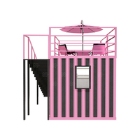 Magasin mobile extensible en promotion, conteneur contemporain de 10ft et 20ft, bar et café pop-up, et magasin de proximité modulaire et mobile