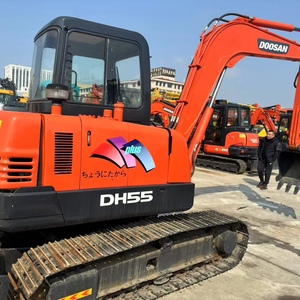 Doosan รถขุด Dh55มือสองรถขุด Dh55 DH60 DH75 DX55 Doosan55ขุดขนาดเล็กพร้อมใบมีดดันดิน6ตันพร้อมส่ง - Product Image 1
