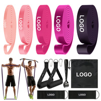 Bandas de Resistencia Deportivas de TPE Rosa y Morado Personalizables para Entrenamiento de Fuerza, Asistencia en Dominadas, Sprints y Flexiones