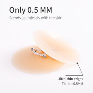 Nouvelle tendance Y2K, piercing de téton factice réutilisable, adhésif en silicone, <span class=keywords><strong>faux</strong></span> piercing de téton pour femmes - Product Image 4