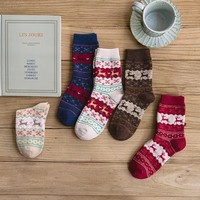 Vente en gros de chaussettes épaisses en laine pour hommes Chaussettes d'hiver en cachemire Chaussettes chaudes en laine mérinos pour hommes Unisexe