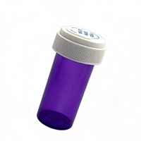 Botol Plastik Tekan dan Putar dengan Tutup Pengaman Anak Bebas BPA, Vial Tahan Kelembapan untuk Vitamin dan Suplemen