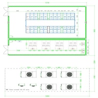 Conteneur de centre de données 40 pieds en promotion pour les nœuds périphériques de Smart City, 6 racks 42U, conception évolutrice