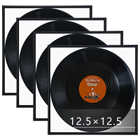Cadre photo LP Record Cadre en plastique pour disque vinyle pour tenture murale avec plexiglas Poster Record Lp Wall Fame Display