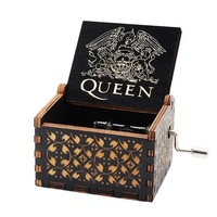 Boîte à musique personnalisée en bois à manivelle musique Harry film Potter pour enfants cadeau d'anniversaire W23-525