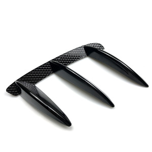 Amp-Z Rear Bumper Canards For Mercedes-Benz A-Class W176 A200 A260 Piano Black Carbon Fiber Texture Sports Style - Product Image 2