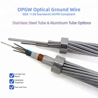 Cable de Fibra Óptica OPGW de 24 Núcleos, Monomodo G.652D, 50-250 mm², Línea de Transmisión Aérea, IEEE 1138, IEC 60794