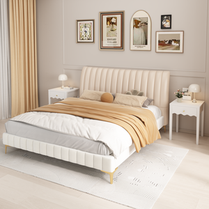 Comodino Bianco con Cassetto, Tavolino Moderno dal Design Ondulato, Tavolino Compatto per Camera da Letto e Soggiorno - Product Image 5