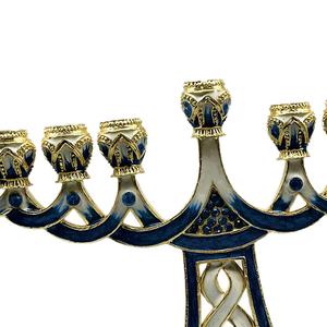 Menorah candelabro in metallo smaltato ornamento per candele impreziosite per decorazioni per la casa - Product Image 5