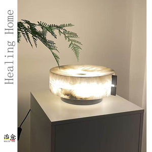 Atotalof Chinese Style Marble <b>Table</b> Lamp E27 LED 220V Switch Control For Bedroom Living Room <b>Study</b> Eye Caring - Product Image 1