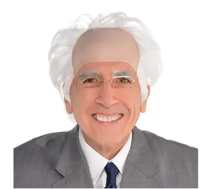 Nieuwe Look Kalende Oude Man Pruik Kant Voorkant Pruik Voor Partij Wit Synthetisch Haar Pruik Cosplay