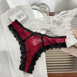Slip a triangolo in pizzo a vita bassa con cut-out stile Hot Girl Pure & Sexy per donna - Hot Sale Tipsy Peach - Product Image 4