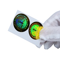 Étiquettes de sécurité holographiques transparentes personnalisées en or et argent